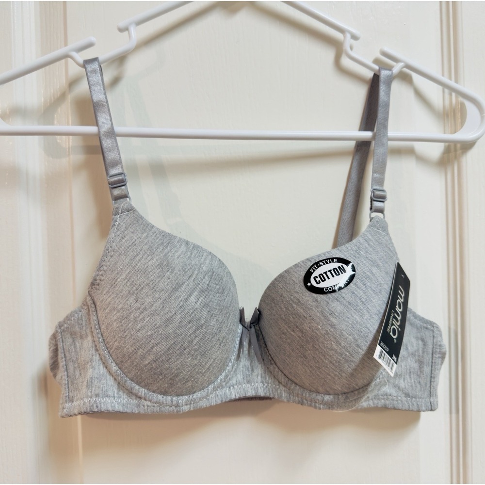 Mamia Lingerie Underwire Lined T-shirt Bra NWT Size 34A Style BR4207P/Gray